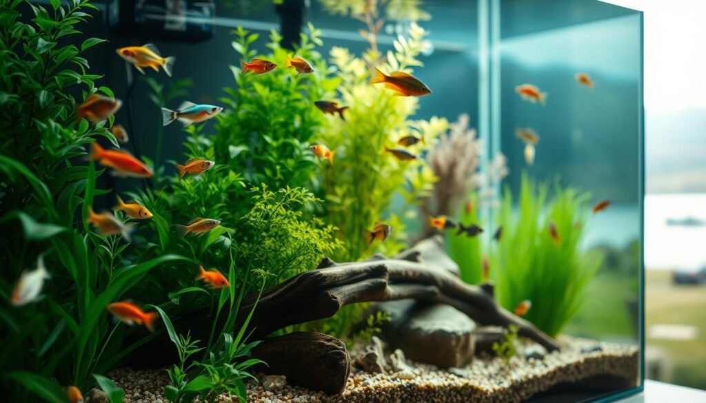 montagem de aquário montagem de aquário