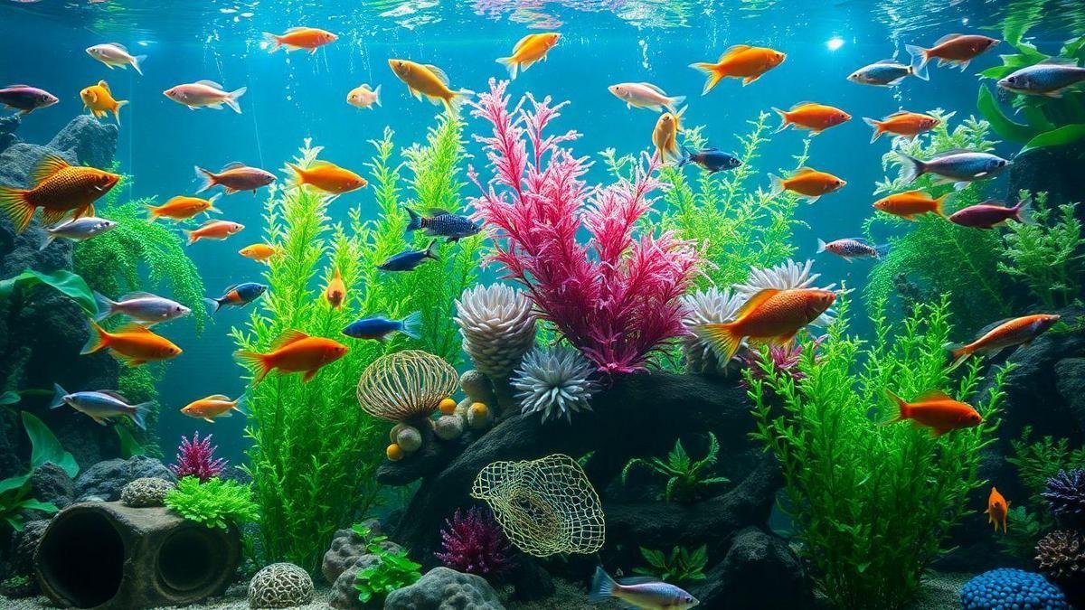 Vida marinha fascinante no aquário Vida marinha fascinante no aquário