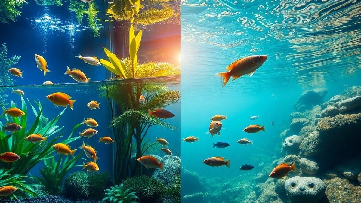 Onde os peixes descansam no aquário e na natureza