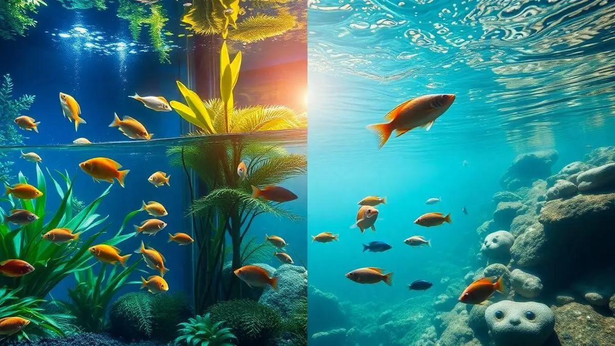 Onde os peixes descansam no aquário e na natureza