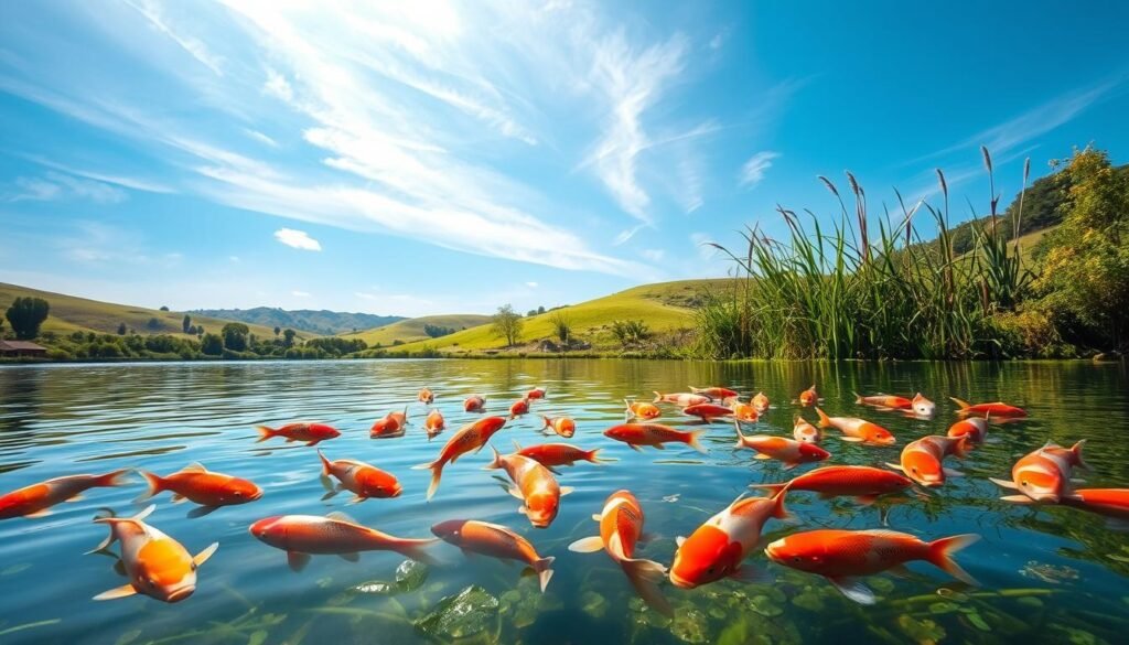 alimentação lago