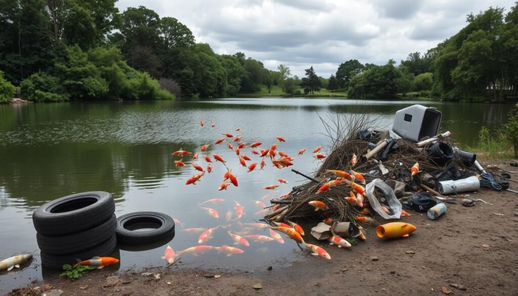 o que não colocar no lago ornamental