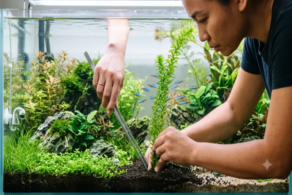 como-plantar-elodea-no-aquario