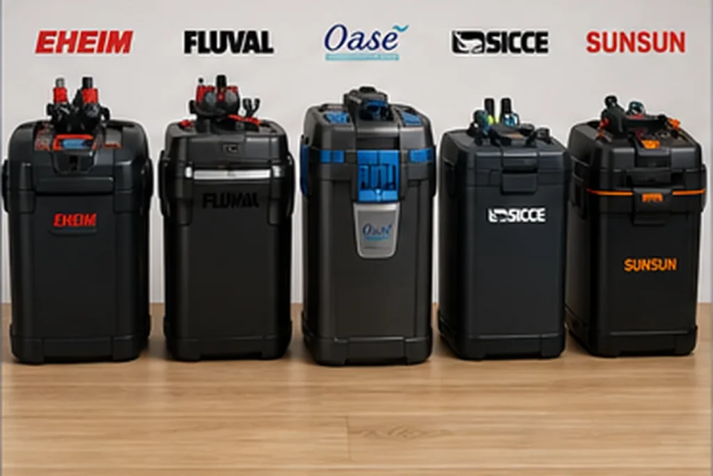 comparativo de filtros canister Eheim Fluval Oase Sicce e SunSun