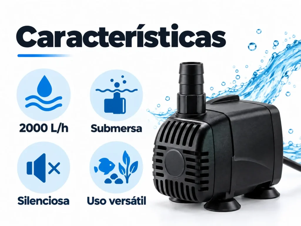 Review da bomba submersa 2000 L/h para aquário