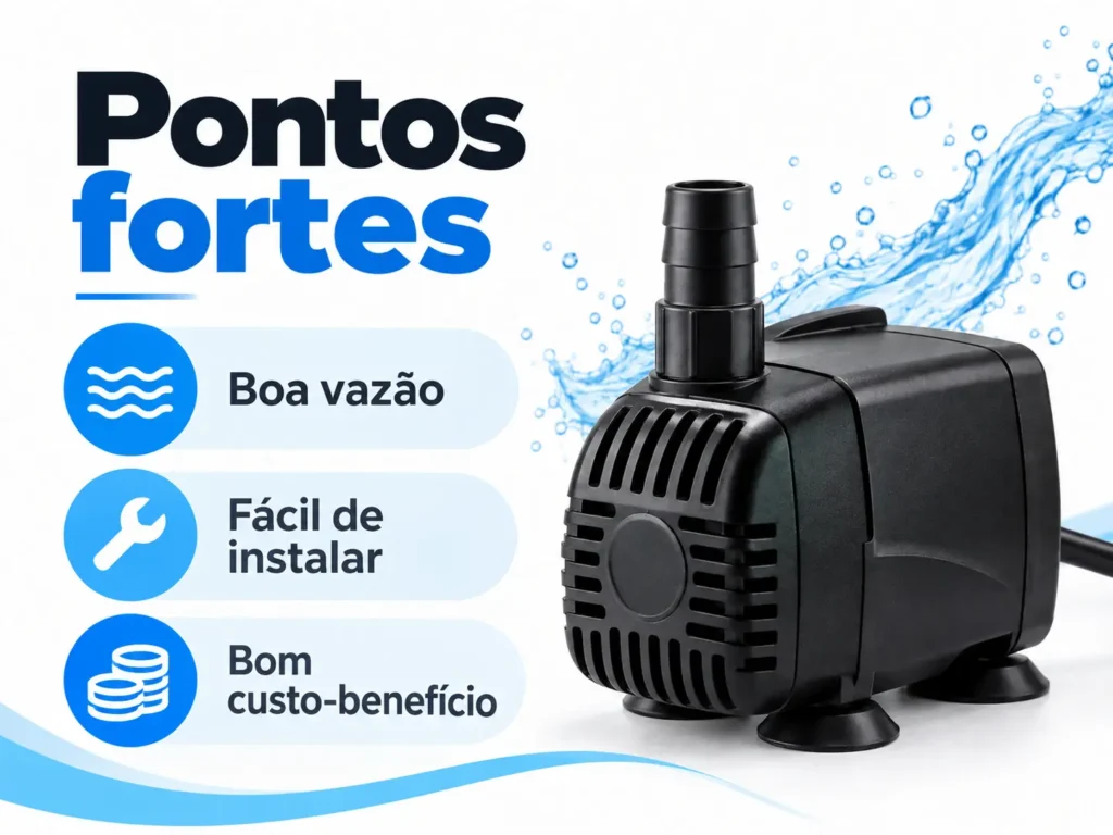 Review da bomba submersa 2000 L/h para aquário